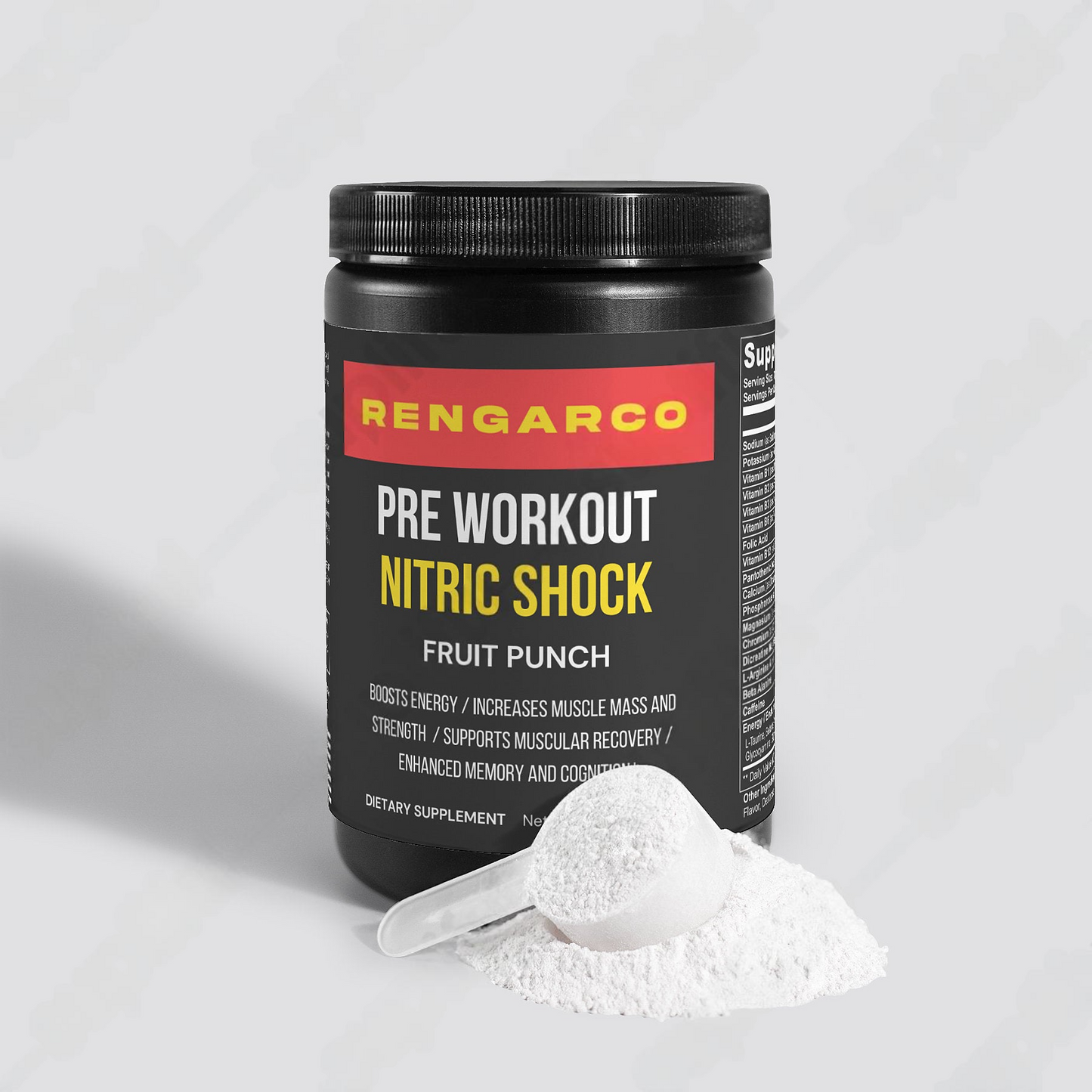 RENGARCO PRE WORKOUT NITRIC SHOCK  FRUIT PUNCH