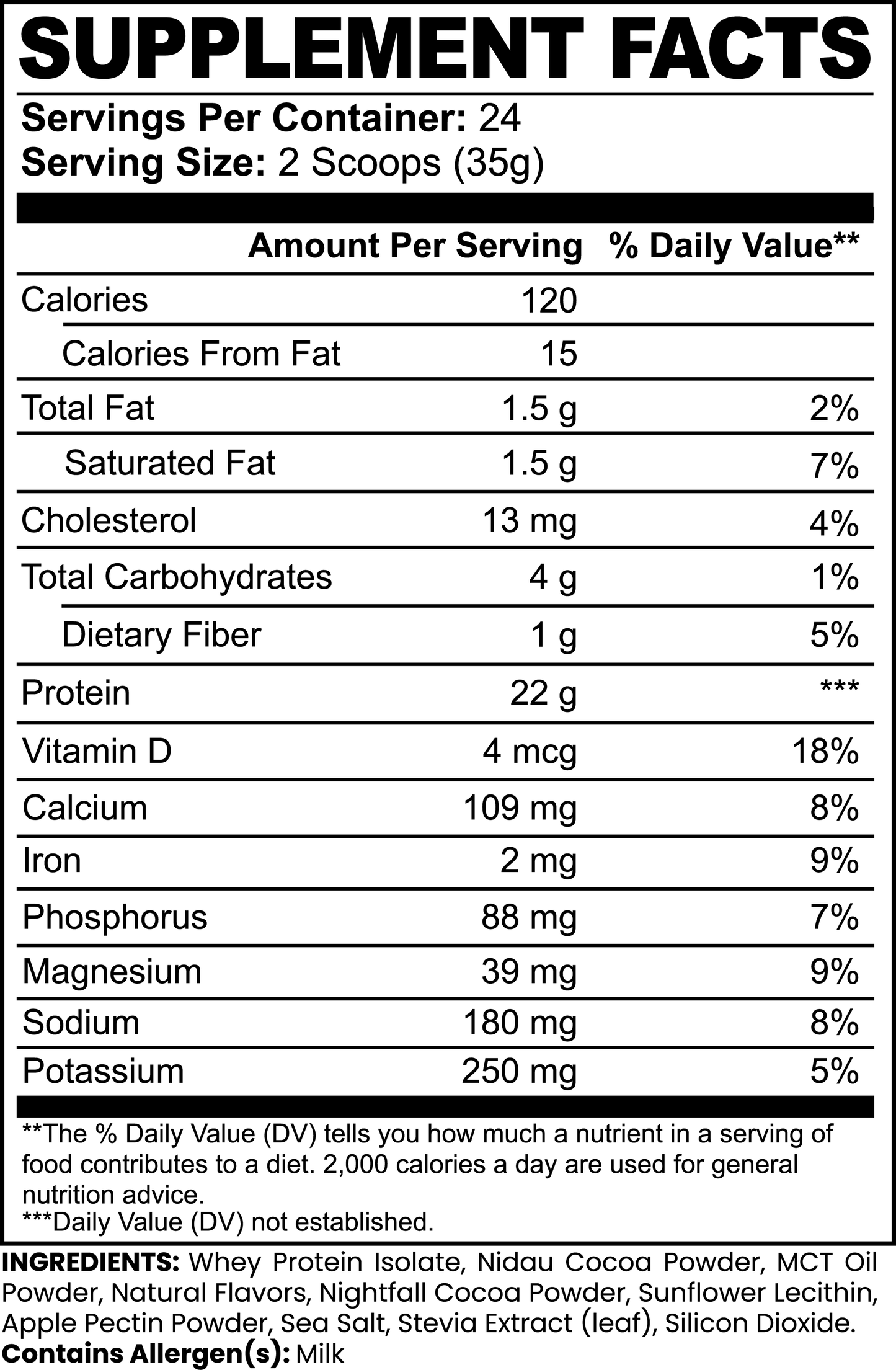 RENGARCO ADVANCED 100% WHEY PROTEIN ISOLATE CHOCOLATE